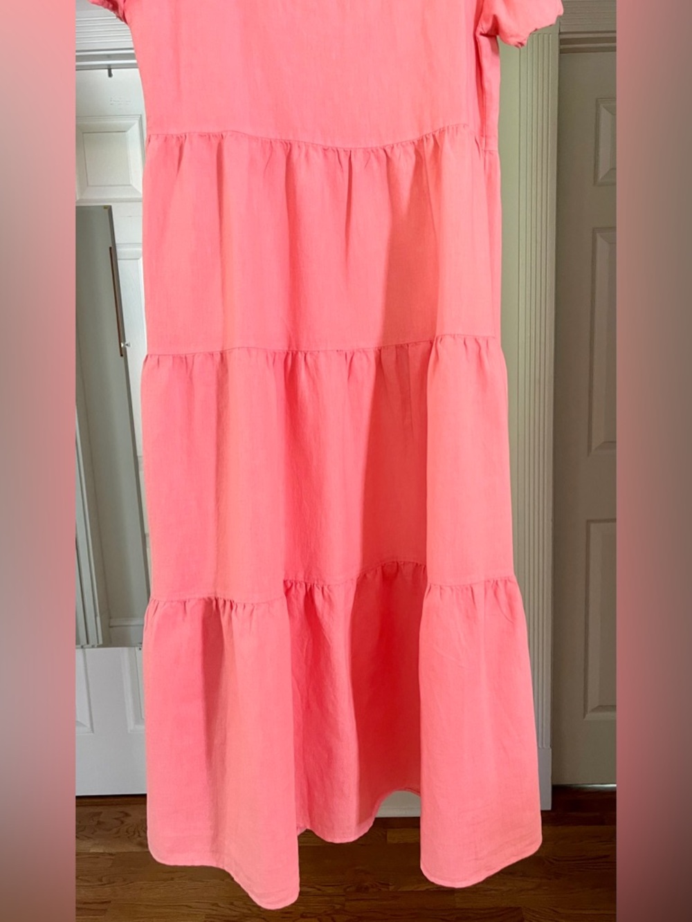 Zara Midi Linen Tiered Dress - Picture 8 of 9
